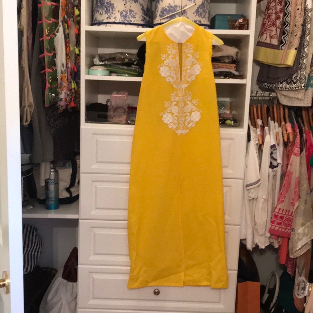 Flory day long yellow dress